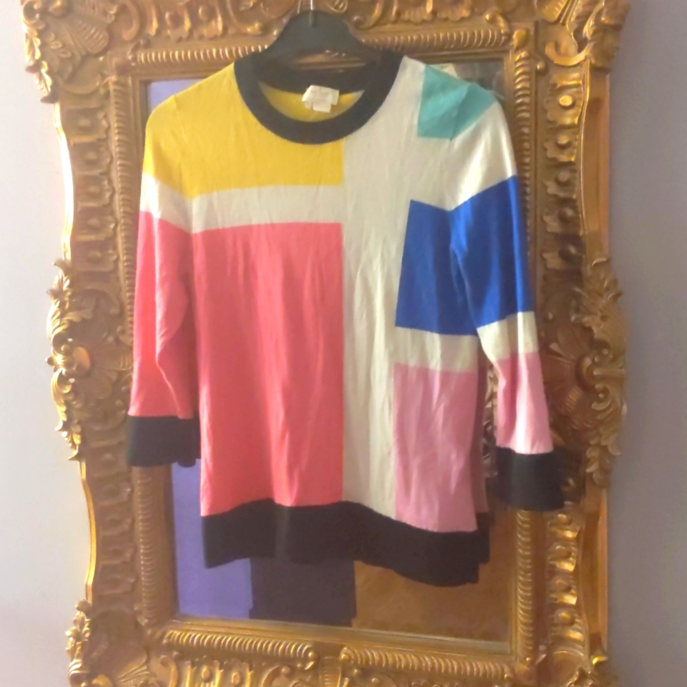 Kate Spade color block top EUC